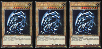 Blue-Eyes White Dragon  Playset 3 Cards  MP24-EN001  Quarter Century Secret Rare-image