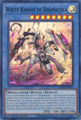 WHITE KNIGHT OF DOGMATIKA MP22-EN075 1ST ED 2022 MEGA TIN YUGIOH (SUPER, NM)-image