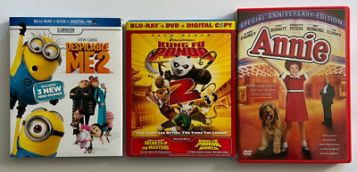 Family Movie Lot Despicable Me 2 Kung-Fu Panda 2 Annie Blu-Ray DVD-image