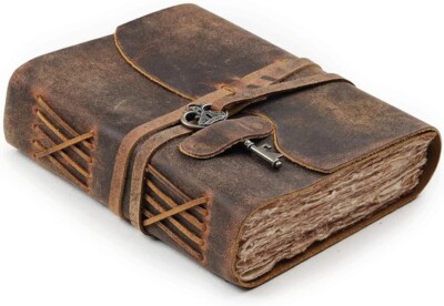 Vintage leather Bound Journal Antique Notebook, Diary, Sketchbook-image