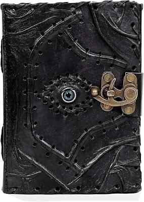 Vintage Hocus Pocus Book of Spells Leather Journal Evil Eye Diary Book Gift 5X7
