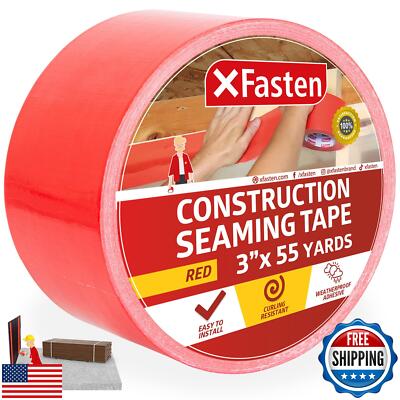 XFasten Red Construction Coating Tape, 3