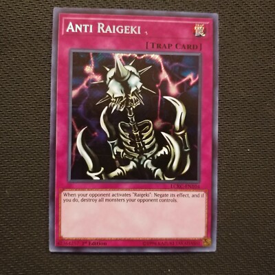 Yu-Gi-Oh! Anti Raigeki - LCKC-EN104 - 1st Edition - Secret Rare - NM/VLP-image