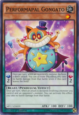 Performapal Gongato - MP17-EN059 - Common - 1st Edition Near Mint 2017 Mega Tin -image