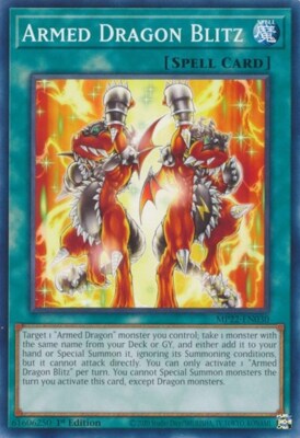 1x Armed Dragon Blitz - 1st Editi NM Eng YuGiOh - 2022 Mega Tin - Pharoah's Gods-image