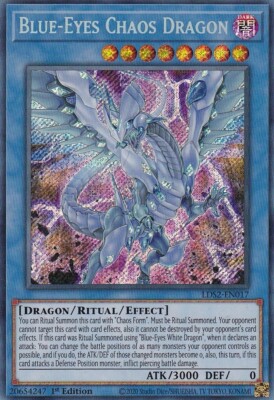 Yu-Gi-Oh TCG #LDS2-EN017 Blue-Eyes Chaos Dragon 1st Edition Secret Rare LP-image