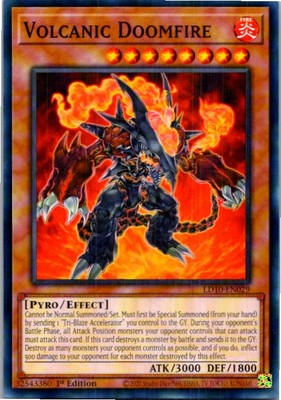 Volcanic Doomfire #LD10-EN029 Yugioh Lightly played 1st Edition-image