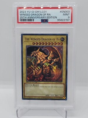 PSA 9 MINT The Winged Dragon of Ra LC01-EN003 25th Anniversary Edition-image