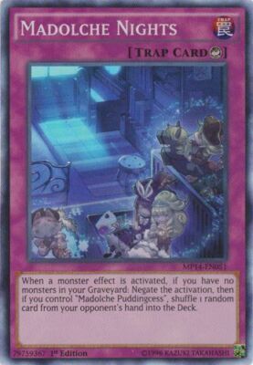Yugioh! LP Madolche Nights - MP14-EN051 - Super Rare - 1st Edition Lightly Playe-image