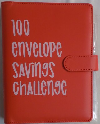 100 Envelope Challenge Budget Planner, $5,050 Money Saving Cash Challenge, RED-image