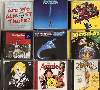 9 Broadway Shows CD Annie, West Side Story, Oh Brother, The Wizard Of Oz, Song &-image