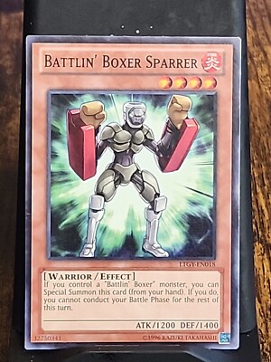 Battlin' Boxer Sparrer - Yugioh Fire Monster - Vintage-image