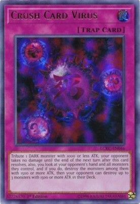 Yugioh Crush Card Virus (Version 2) - 1st Edition Ultra Rare NM - Free Holo Card-image