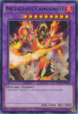 Metalfoes Crimsonite - MP17-EN094 - Rare - 1st Edition Near Mint 2017 Mega Tin S-image