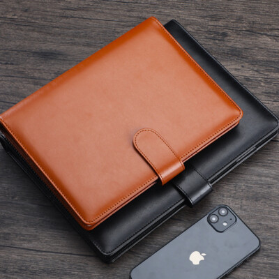 Refillable PU Leather Journal A5/B5 Notebook Lined Paper Writing Diary 160 Pages-image