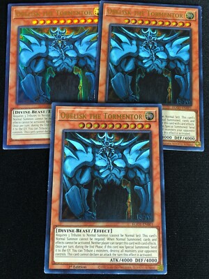 YUGIOH OBELISK THE TORMENTOR EG01-EN001 1ST ULTRA X3-image