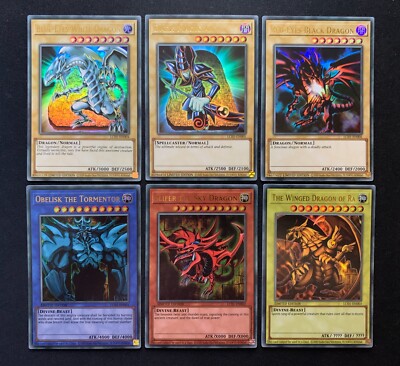 Blue-Eyes Red-Eyes Dark Magician Ra Slifer Obelisk LC01 25th Ultra Rare Set-image
