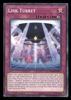 Yugioh Link Turret #MP19-EN127 2019 Gold Sarcophagus Tin Mega Pack LP-image
