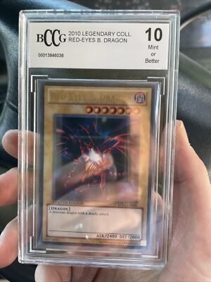 2010 Yugiuh Legendary Collection Red-Eyes B. Dragon 10 GEM MINT LC01-EN006 Rare-image