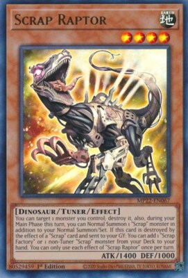 1x Scrap Raptor - 1st Edition NM Eng YuGiOh - 2022 Mega Tin - Pharoah's Gods-image