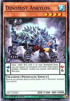 Dinomist Ankylos MP17-EN081 Yu-Gi-Oh! Light Play 1st Edition-image