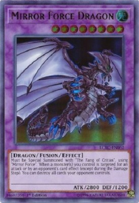 Yugioh - Mirror Force Dragon - 1st Edition Ultra Rare NM - Free Holographic Card-image