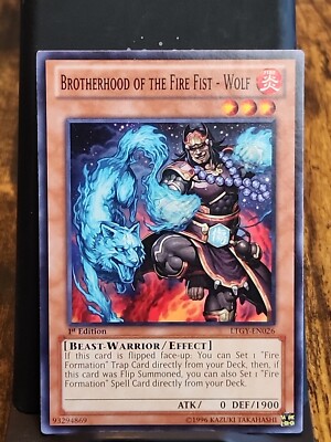 Brotherhood of the Fire Fist Wolf - 1st Edition - Yugioh Fire Monster - Vintage-image