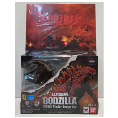 【With Bonus】Bandai S.H.MonsterArts godzilla 2014 Poster image ver. Figure New-image