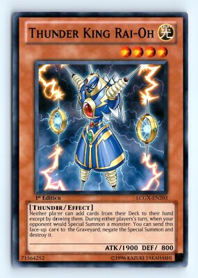 Yu-Gi-Uh Thunder King Rai-Oh #LCGX-EN203 Legendary Collection 2 tcg LP-image