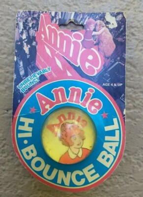 Vintage 1981 Annie Hi Bounce Ball Little Orphan Annie still in package-image
