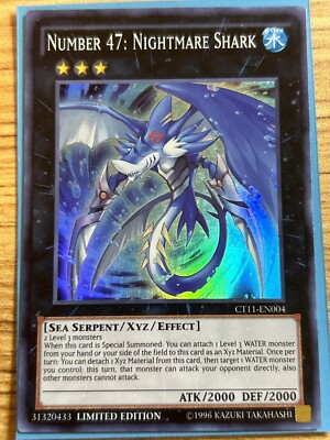 *** NUMBER 47: NIGHTMARE SHARK ***  MINT/NM SUPER RARE CT11-EN004 YUGIOH-image