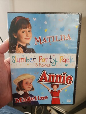 Slumber Party Pack 3 Movies ANNIE / MADELINE / MATILDA DVD New Sealed -image