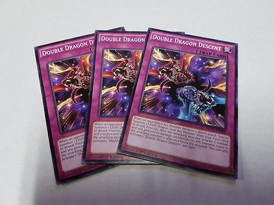 3x Yu-Gi-Oh 2015 Mega-Tin Mega Pack  #MP15-EN039 Double Dragon Descent-image