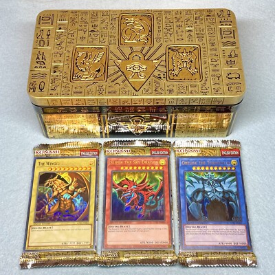 Yugioh Egyptian God Card Set + Collectible Tin + 3x Mega Packs + Bonus Pack-image