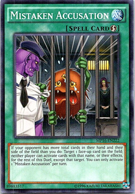 Mistaken Accusation MP16-EN222 Yu-Gi-Oh! Card Light Play 1st Edition-image