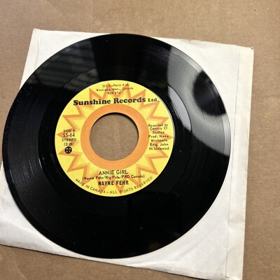 Wayne Fehr Confessions Of A Guitar Picker/Annie Girl Sunshine Records 45-image
