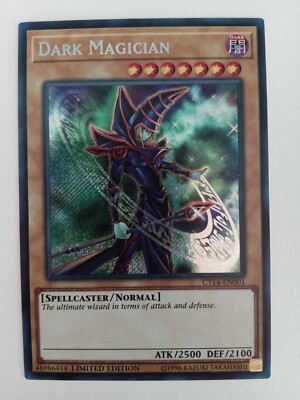 YuGi-Oh-Dark Magician-CT14-EN001-2017 Mega Tins-Limited Edition-Foil-Secret Rare-image