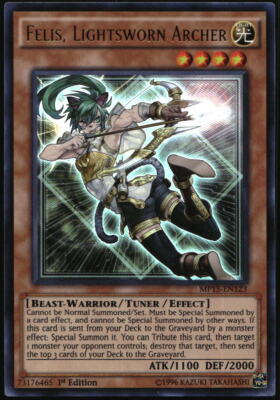 Yu-Gi-Oh! 2015 Mega-Tin Mega Pack Felis Lightsworn Archer MP15-EN123 1st Ed.-image