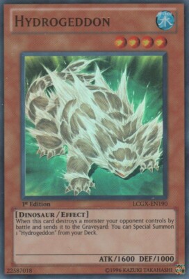 Moderately Played, English Yu Gi Oh Hydrogeddon - LCGX-EN190 - Ultra Rare - 1st -image