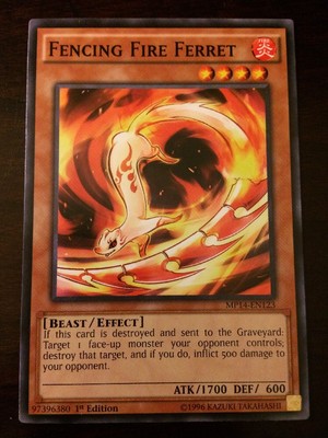 MP14-EN123 Yugioh! FENCING FIRE FERRET - 1st Ed MEGA PACK TIN 2014 Near Mint x1-image