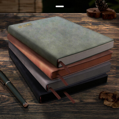 360 Pages PU Leather Vintage Journal A5/B5 Notebook Lined Paper Writing Diary-image