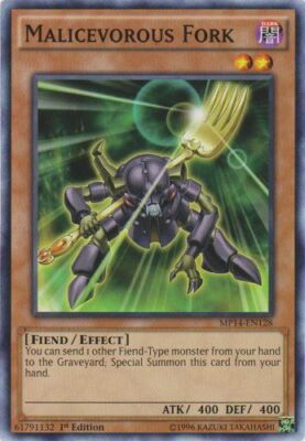 1x Malicevorous Fork - MP14-EN128 - Common - 1st Edition MP14 - 2014 Mega-Tin Me-image