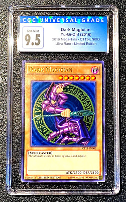 CGC 9.5 GEM MINT 2016 DARK MAGICIAN ULTRA RARE LIMITED EDITION CT13-EN003 39521-image
