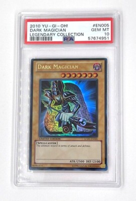 2010 YuGiOh Dark Magician LC01-EN005 Limited Edition Ultra Rare PSA 10 Gem Mint-image