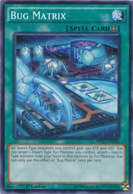 Bug Matrix - MP17-EN033 - Common - 1st Edition NM YuGiOh!  2017 Mega-Tin Mega Pa-image