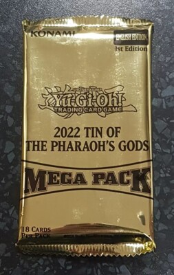 Yugioh 2022 Tin of The Pharaoh's Gods Mega Booster Packs 1st Edition SEALED-image
