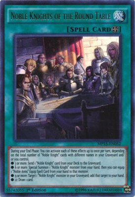 Yu-Gi-Oh Card - MP15-EN052 - NOBLE KNIGHTS OF THE ROUND TABLE (ultra rare) NM/M-image