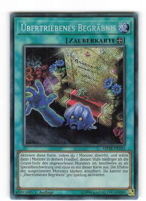 Yugioh EXAGGERATED FUNERAL, mp18-en143 Secret Rare German NM 1st edition-image