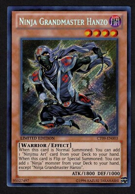( NINJA GRANDMASTER HANZO ) - Secret Rare - CT09-EN003 - Limited - NM - Yu-Gi-Oh-image