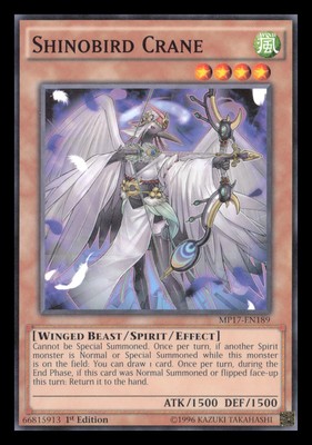 Yu-Gi-Oh Shinobird Crane 2017 Mega-Tins Mega Pack #MP17-EN189-image